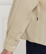 Льняная рубашка H-LIAM-BD-E-C1-243 BOSS BLACK - бежевый(50522592)