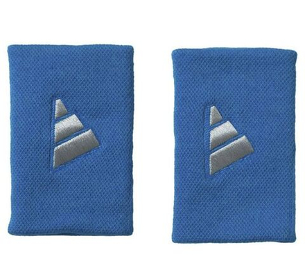 Теннисные напульсники Adidas L Wristband 2P - blue/grey