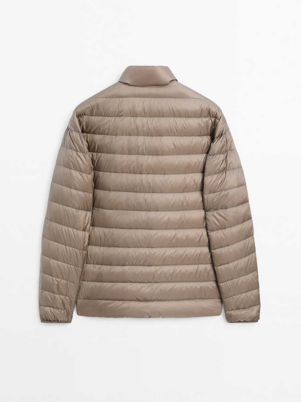 Massimo Dutti Легкий пуховик, бежевый