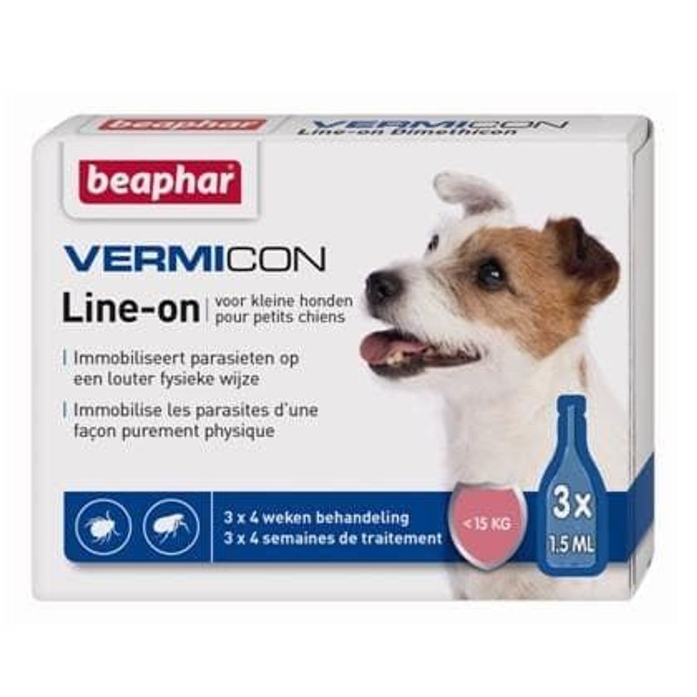 БЕАФАР Капли Vermicon Line-on от паразитов для собак мелких пород, 1пипетка БЕАФАР Капли Vermicon Line-on от паразитов для собак мелких пород, 1пипетка