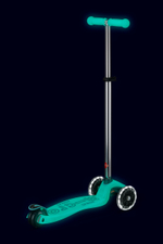 Самокат Maxi Micro Deluxe Glow (светящийся) LED зеленый мармелад