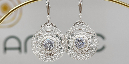 Серьги с якутскими узорами