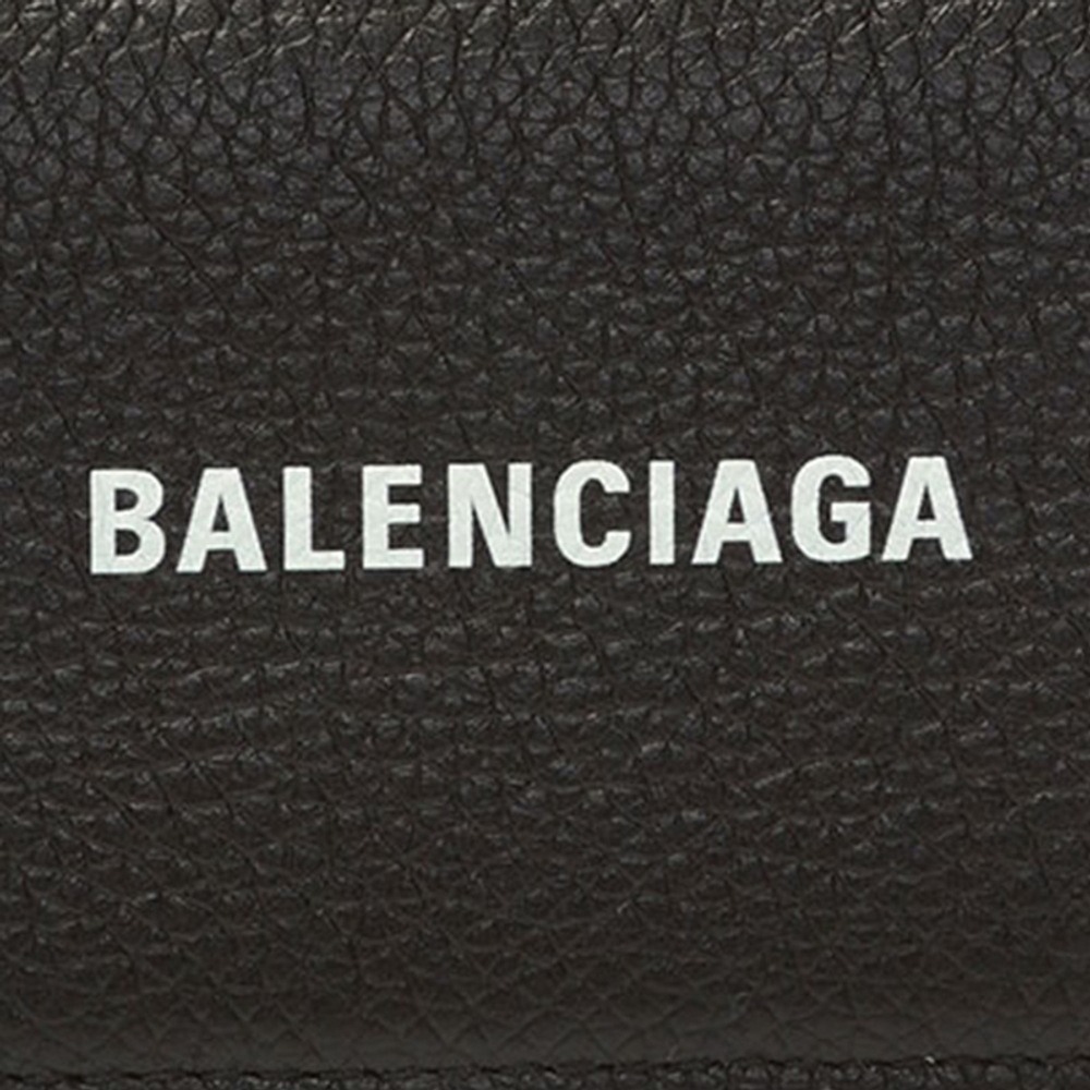 Balenciaga Cow Leather Card Holder Regular Women"s Black
