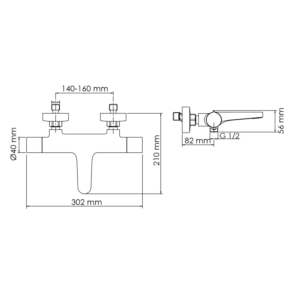 Elbe 7411 Thermo Термостатический смеситель для ванны