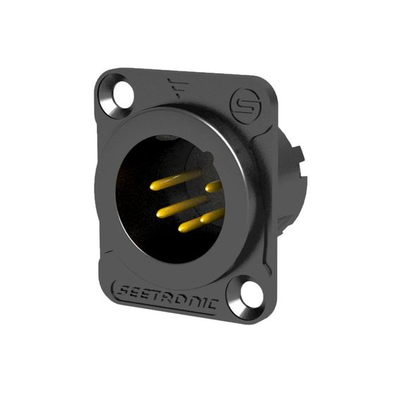 Seetronic MJ5F2C-BG Панельный разъём XLR тип D, "папа", 5-контактный