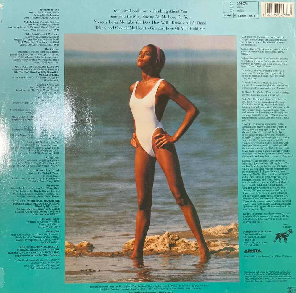 Виниловая пластинка Whitney Houston LP