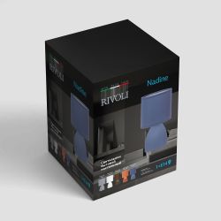 Настольная лампа Rivoli Nadine 7047-503 1 * Е14 40 Вт керамика синяя с абажуром | Rivoli