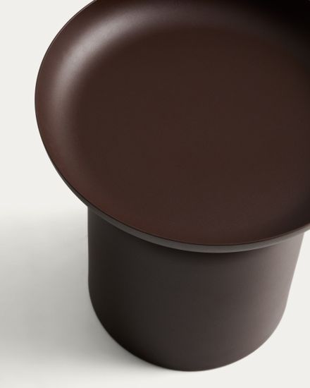 Уличный столик Arcola из темно-коричневого алюминия, диаметр 45 см