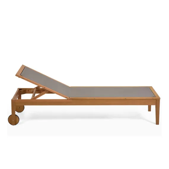 Шезлонг Caterin зеленый, массив эвкалипта