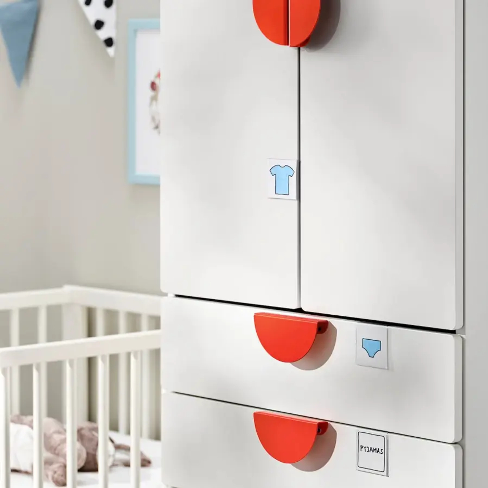 Шкаф детский - IKEA SMÅSTAD/SMASTAD, 60x42x181 см, белый, СМОСТАД ИКЕА