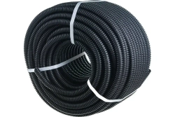 Труба гибкая гофрированная ПНД 16мм с протяжкой лёгкая (100м) чёрный