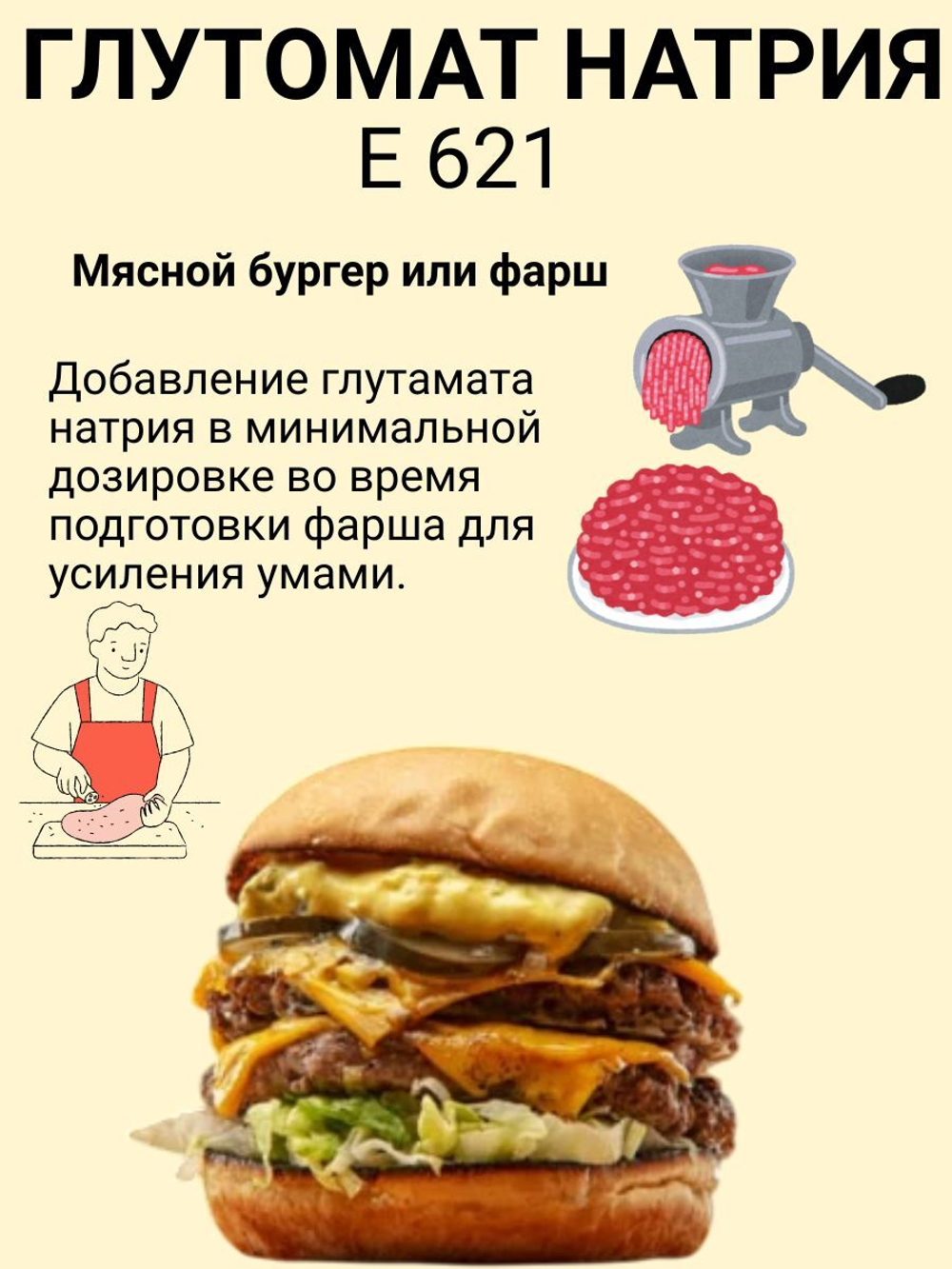 Глутамат натрия натуральный МилоБио Усилитель вкуса и аромата Пищевая добавка Е621 500 г