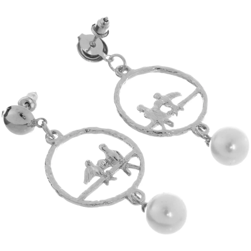 Серьги из гиппоалергенного сплава «ЭКЛАТТО», цвет серебро и золото, 5,5см