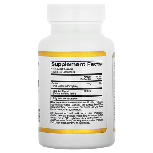 California Gold Nutrition, мастиковая смола, 500 мг, 60 растительных капсул