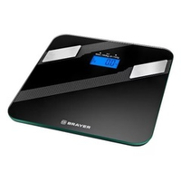 Весы напольные BRAYER BR3734, стекло, точность 1 г, нагрузка до 180 кг, черные