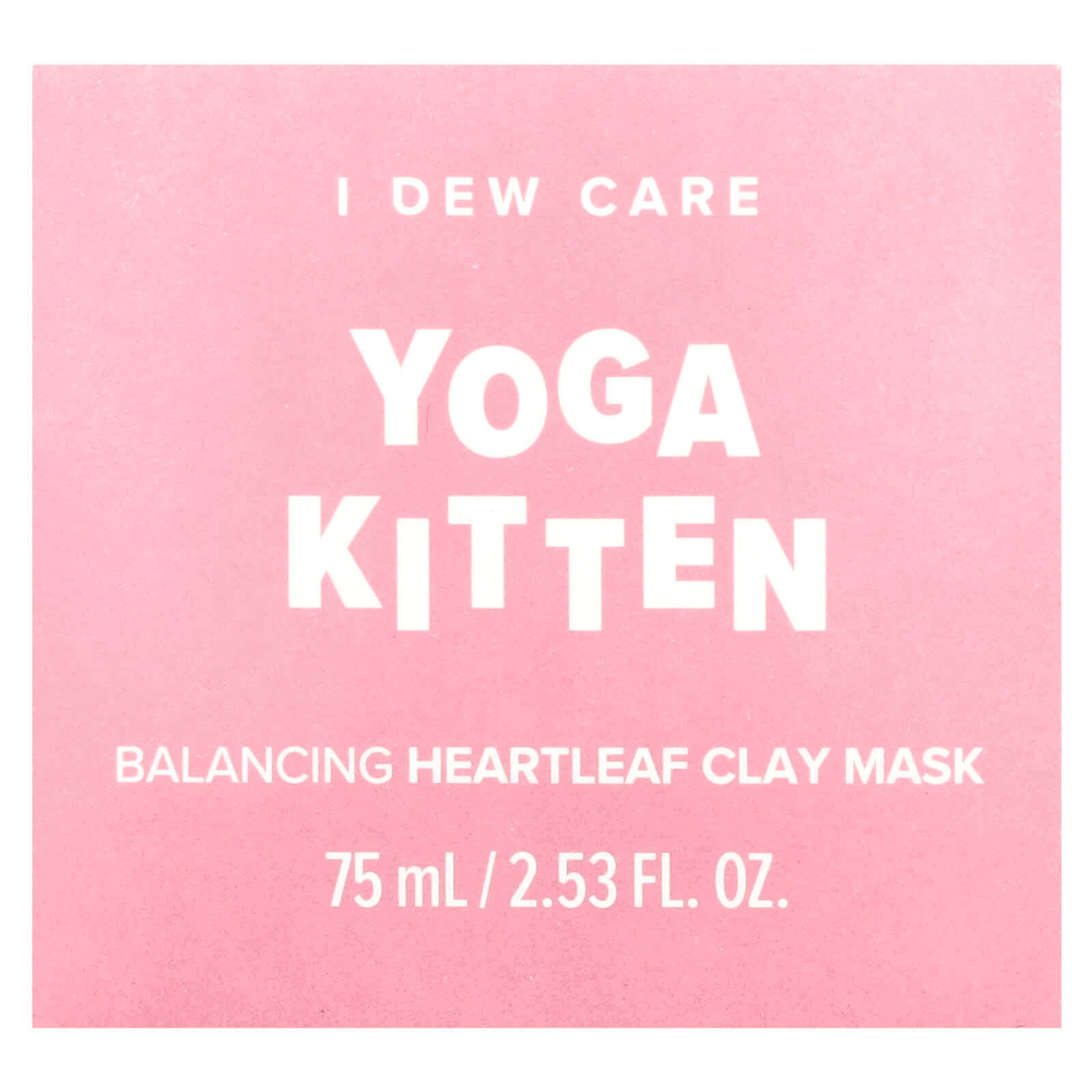 I Dew Care, Yoga Kitten, глиняная маска с баданом для восстановления баланса кожи, 75 мл (2,53 жидк. унции)