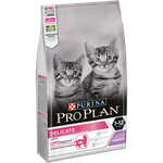 Сухой корм Pro Plan Kitten Delicate для котят с чувствительным пищеварением, индейка, 1.5 кг