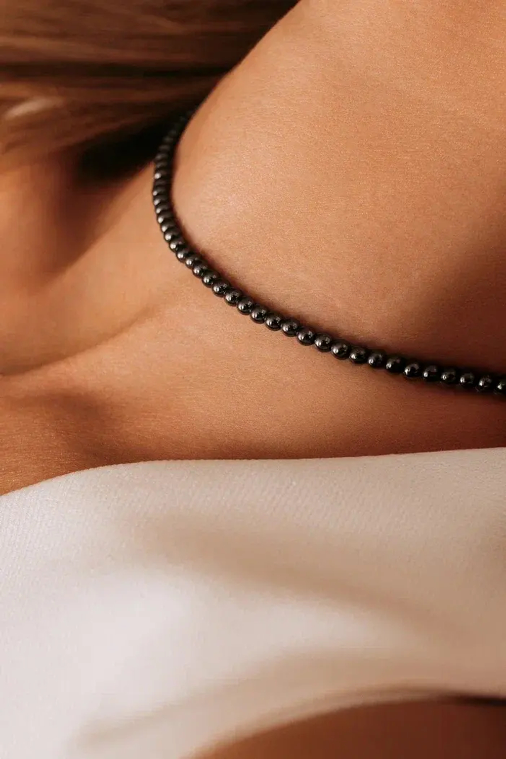 Колье с гематитом