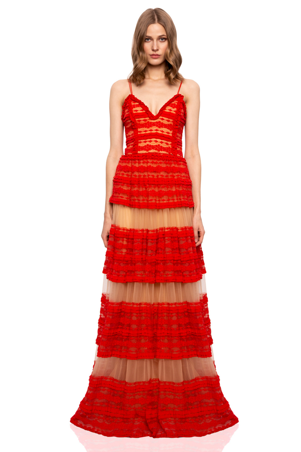 Платье Nissa красное макси