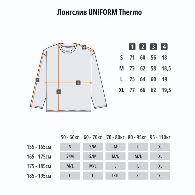 Лонгслив UNIFORM Thermo Minilogo, светло-синий/белый