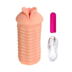 Телесный реалистичный мастурбатор-вагина 16см  с вибрацией Kokos Elegance.006