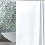 Штора для ванной комнаты ZALEL эконом 180*180 состав 100% PEVA c кольцами YE-0036A белая