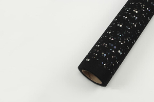 Сетка кружево "Конфетти" Черная