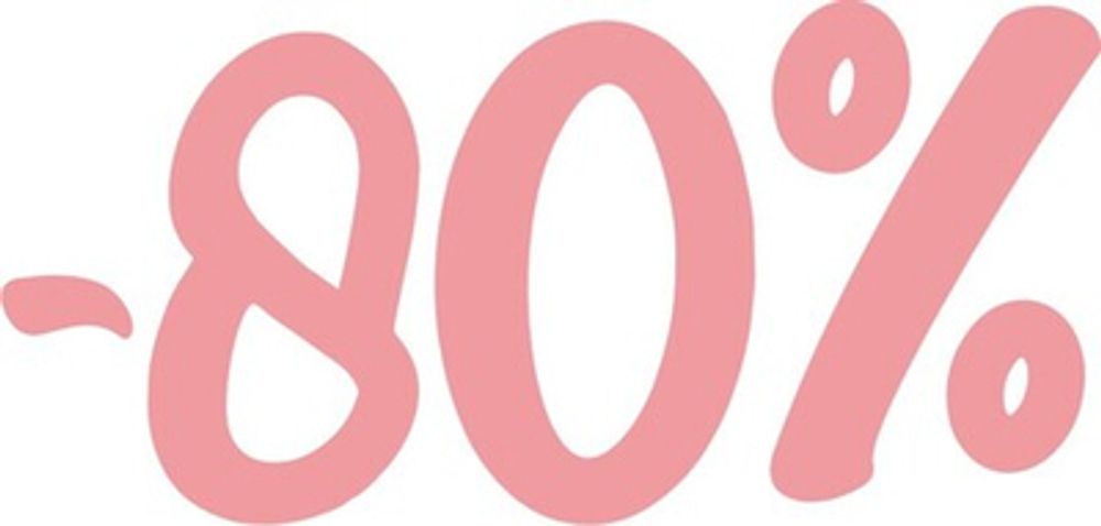 Наклейка "-80%" без фона
