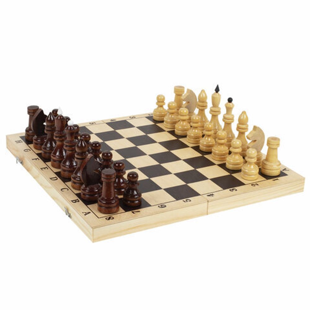 Шахматы турнирные, деревянные, лакированные, глянцевые, доска 40*40 см, ЗОЛОТАЯ СКАЗКА, 665363