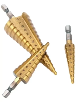 Сверло ступенчатое по металлу 3 шт, для отверстий от 4-32 мм