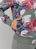 Костюм с брюками КБ-184/оливкабордо-листья