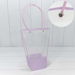 Пакет подарочный 35х26х13см Ваза для цветов (Сиреневый)