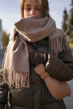 Шарф-палантин бежевый меланж