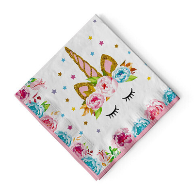 Салфетки "Голова Единорога" 33х33 см