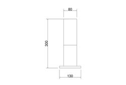 Светильник столбик ландшафтный 60вт 80x80x300мм