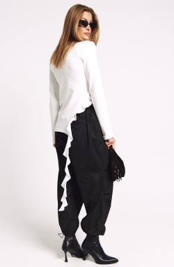 Лонгслив с декором 1236 молоко