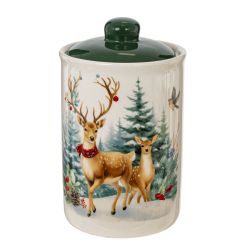 GAEM Ёмкость для сыпучих продуктов "Олени", 680 мл, L10 W10 H17 см