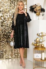 Платье "Яна" (бархат блэк) П4588 LT Collection (Акция)