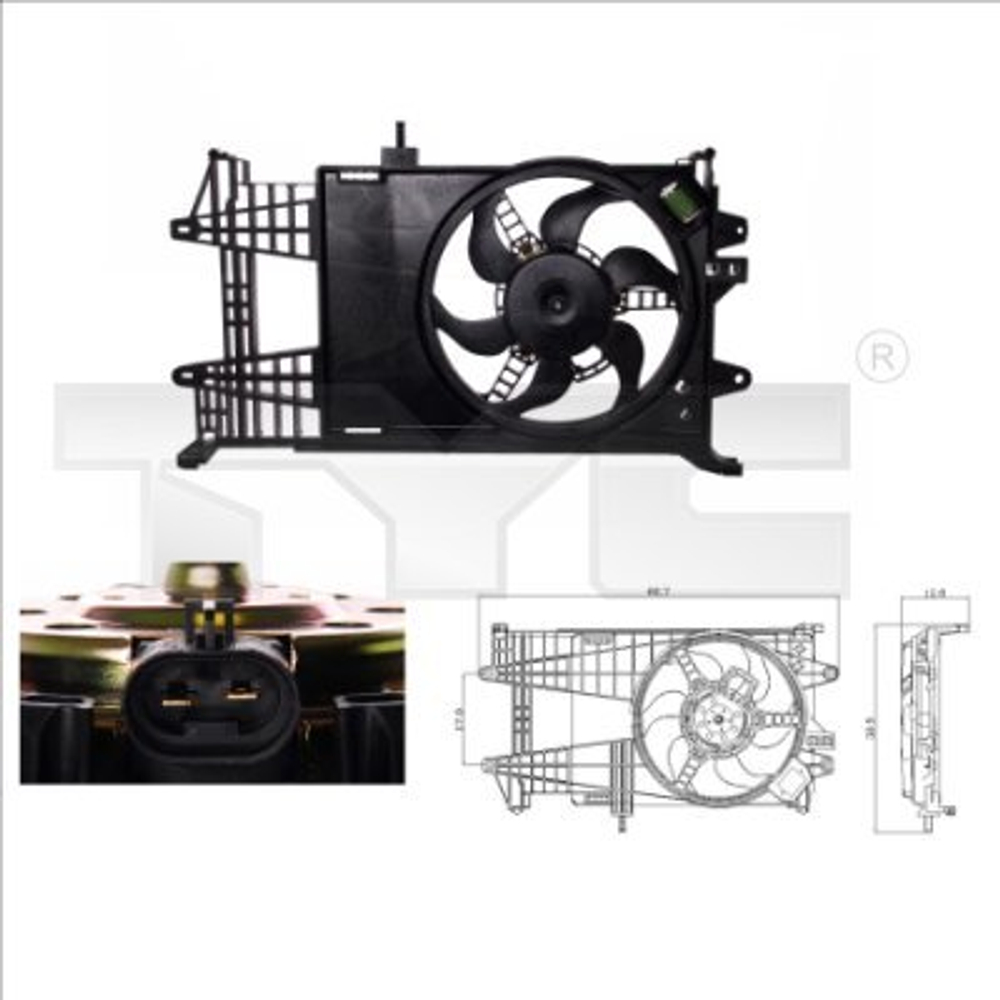 TYC - 8090003-TYC - Fan, engine cooling - Povrat artikla narucenog iz Njemacke nije moguc.