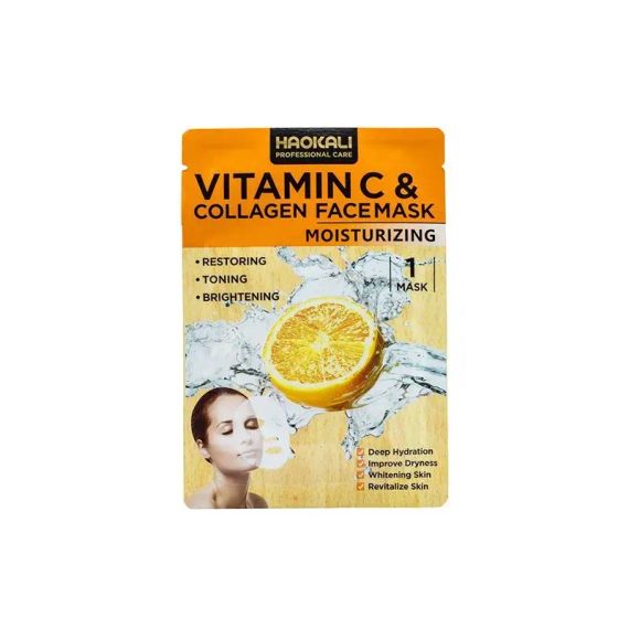 Maska \ Маска \ Mask  WOKALI Vitamin C &amp; Collagen Face Mask 30ml