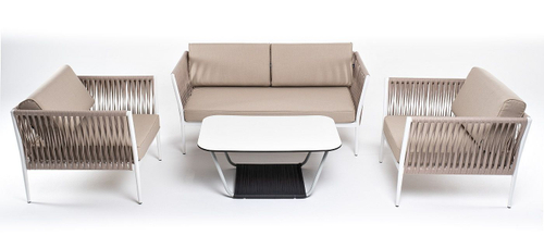 Касабланка лаунж-зона плетеная из роупа 4-местная