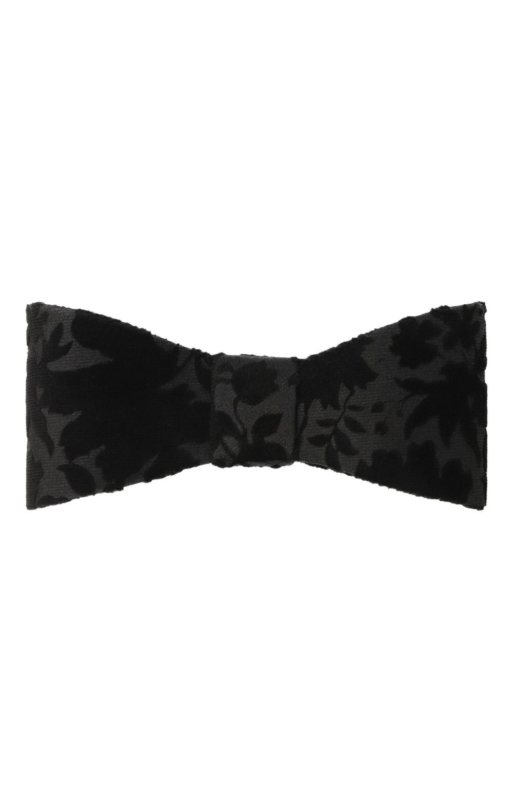 Бант-бабочка из черного жаккарда с узором