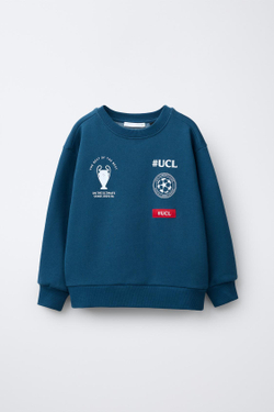 ZARA ТОЛСТОВКА UEFA CHAMPIONS LEAGUE ®, ГОЛУБОЙ