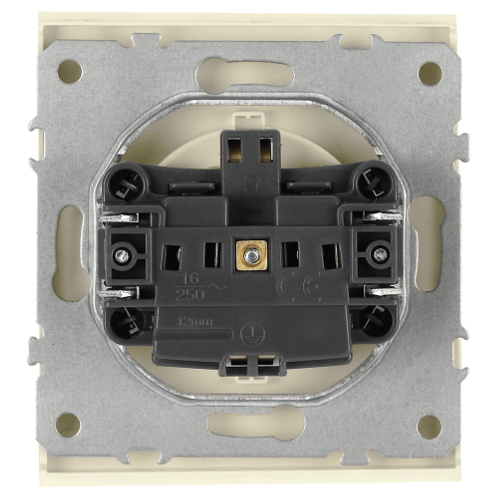 Розетка ЭРА Arktik 16-2102-02 с заземлением 2P+E Schuko со шторками 16А-250В слоновая кость | Эра Arktik