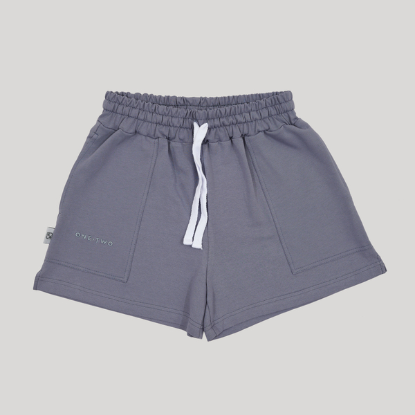 Wide Shorts for Girls Blue Granite