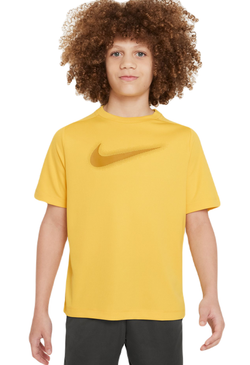 Футболка для мальчика теннисная Nike Dri-Fit Multi+ Top - vivid sulfur/bronzine