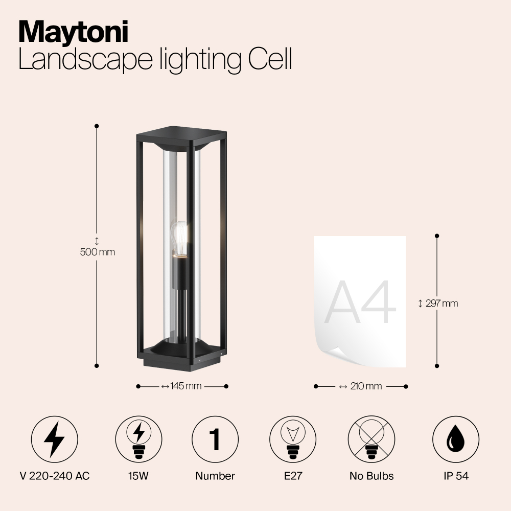 Ландшафтный светильник Maytoni Cell O452FL-01GF1