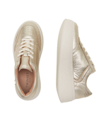 Кожаные кроссовки TWINSET - золотой(241TCP060)