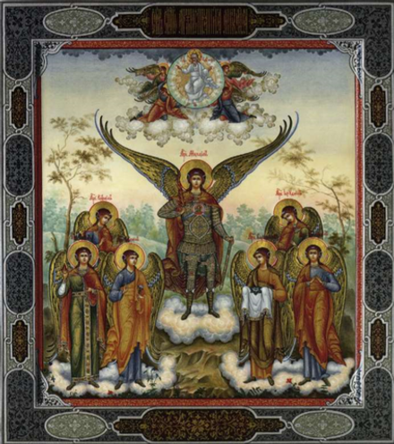 Собор Архангела Михаила (Семь Архангелов). Деревянная икона на левкасе