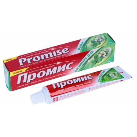 БОНУС Зубная паста Promise с экстрактом трав 100 мл
